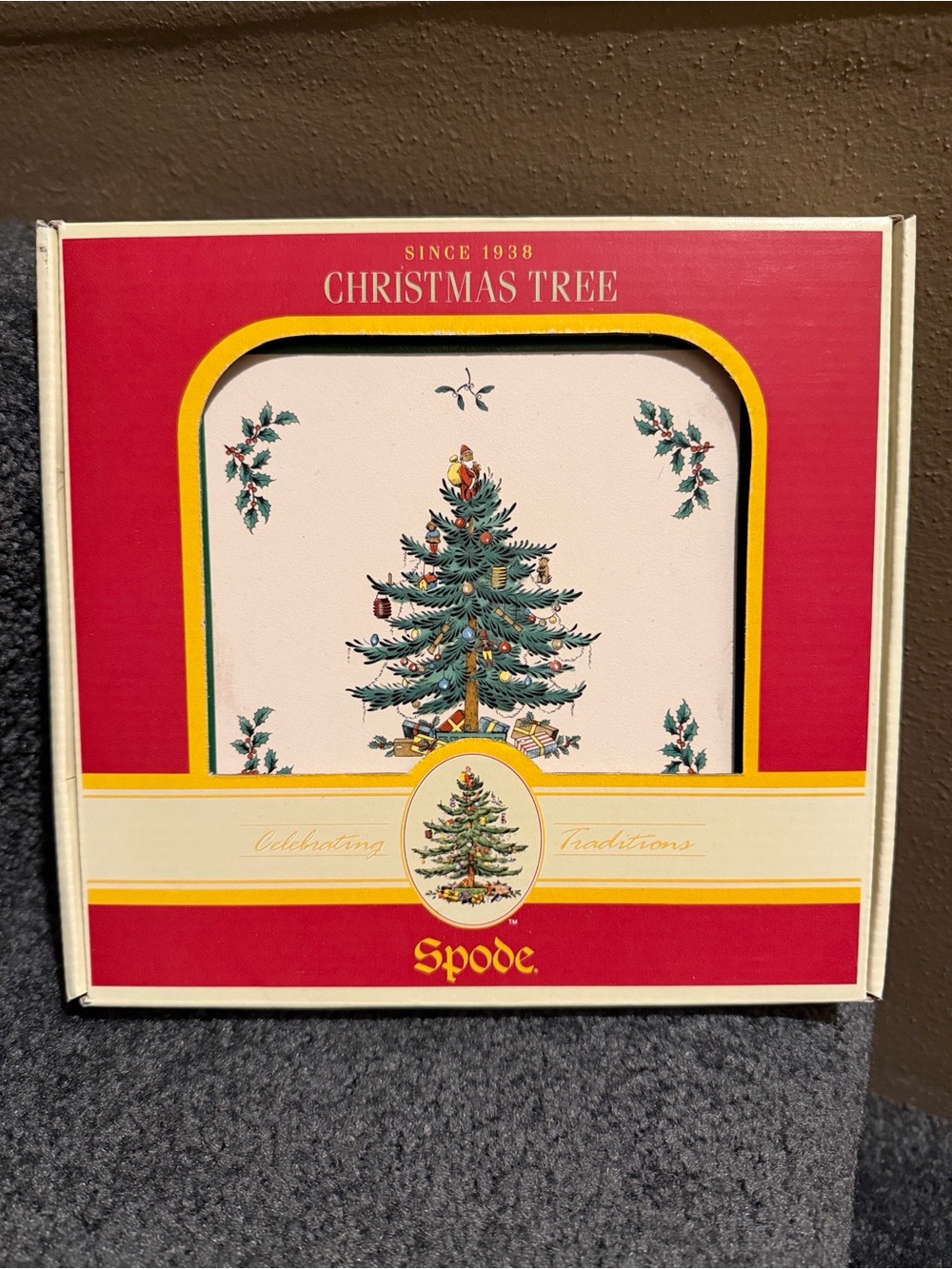 Spode Christmas Tree Trivet Serving Tray with Box